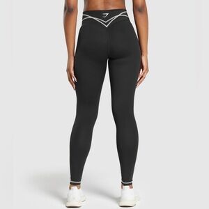 Gymshark Black and Gray High-Waisted Leggings